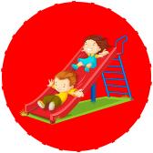 kids on slide icon